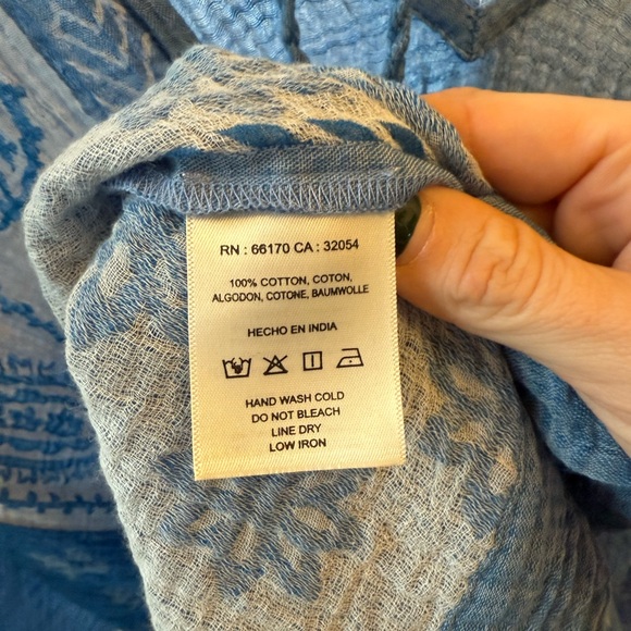 Anthropologie Blue Textured Dress - Picture 7 of 8